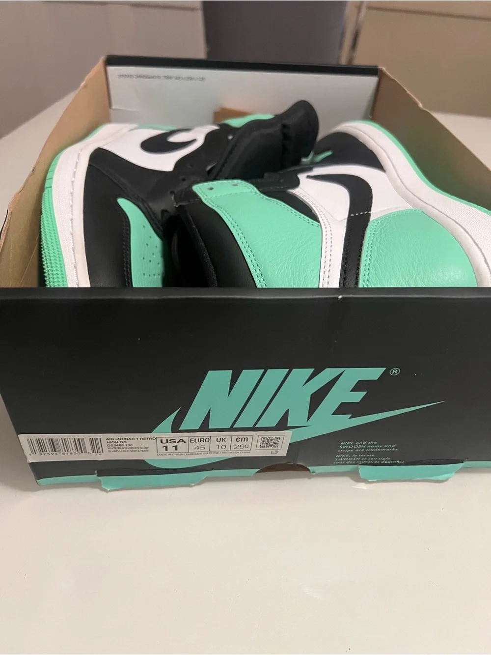 Nike Air Jordan 1 RETRO HIGH OG Green/Black/White SZ 11